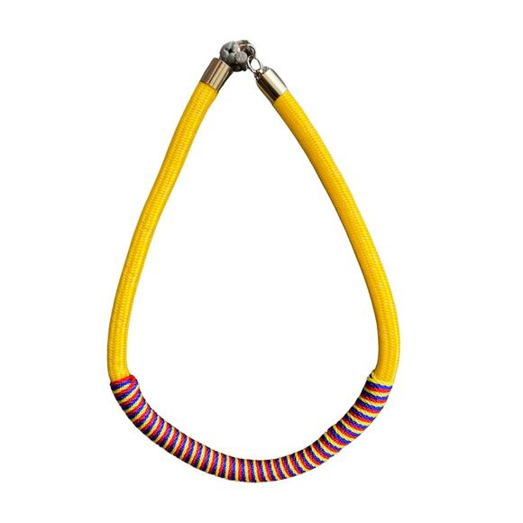 Colombian Artisan Made Necklace & Bracelet Set Hand Crafted Multicolor (Med) - Picture 4 of 5